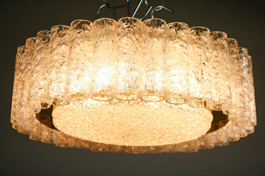 Glass Tubes Chandelier from Doria Leuchten, 1960s