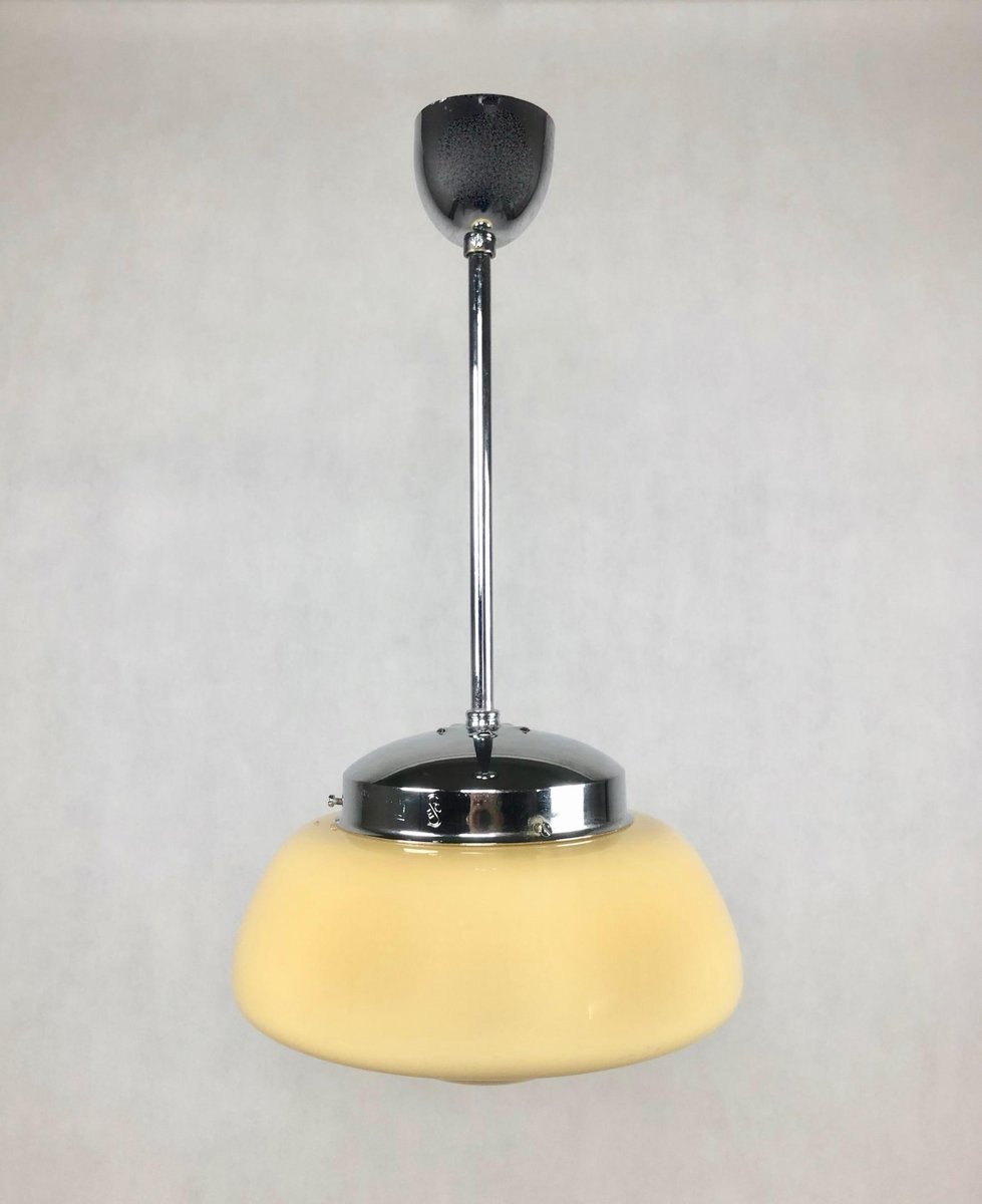 Glass UFO Pendant Lamp from Napako, 1960s