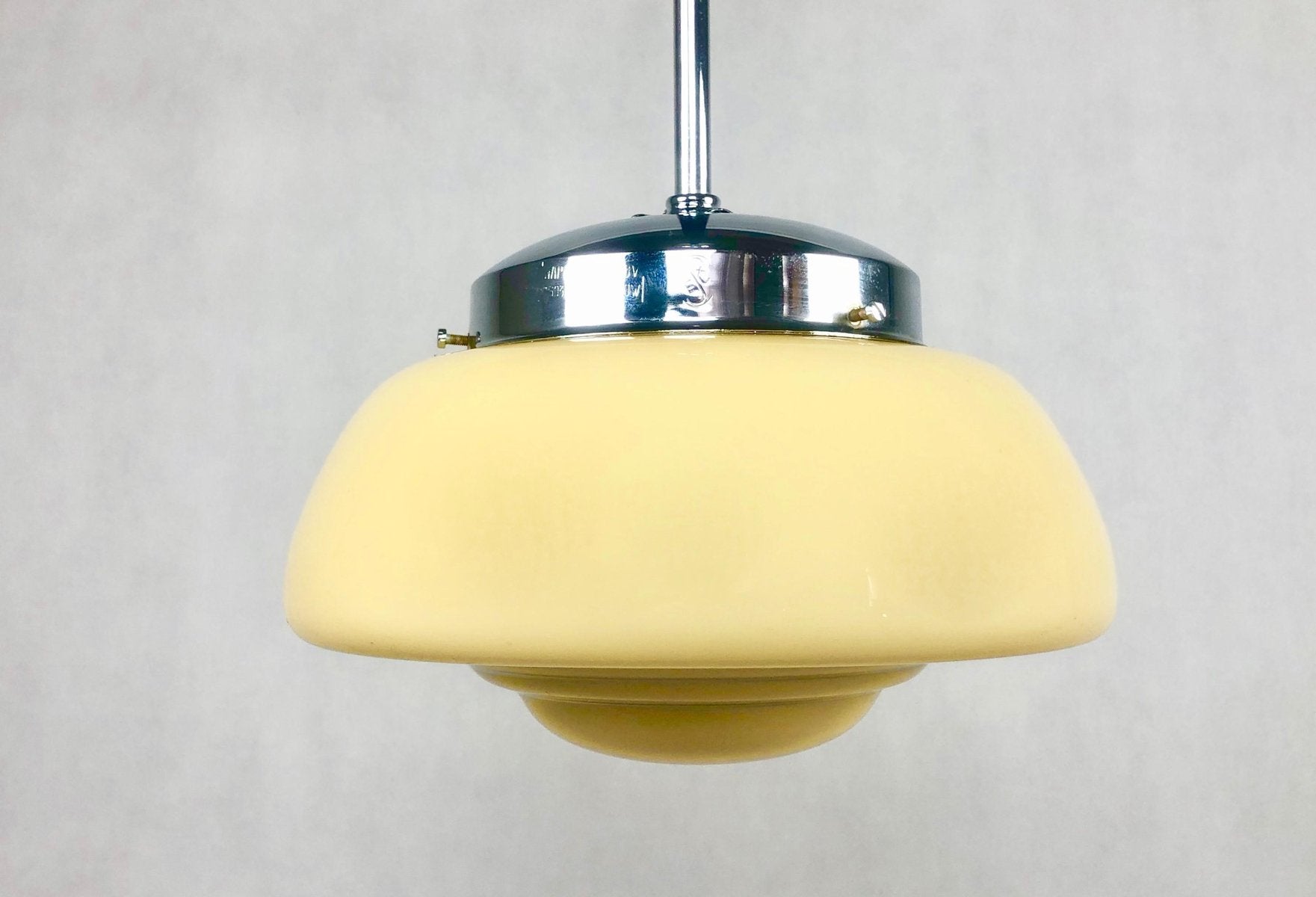 Glass UFO Pendant Lamp from Napako, 1960s