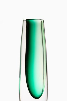 Glass Vase in Green by Vicke Lindstrand, 1960s-SC-1770657