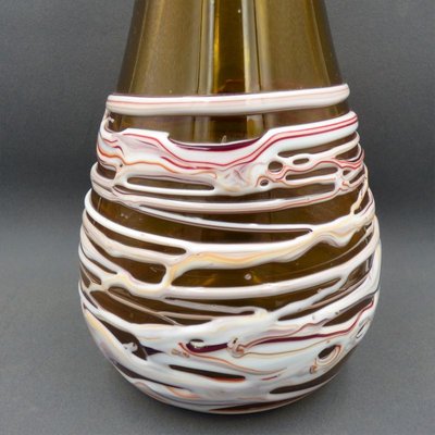 Glass Vase with Melted Ribbon Strands from Venini, 1960s-WK-1435977