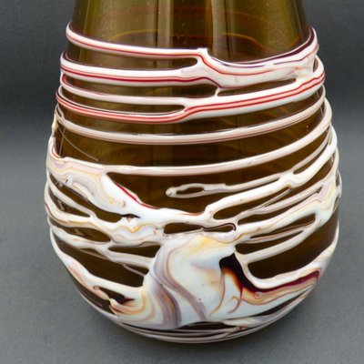 Glass Vase with Melted Ribbon Strands from Venini, 1960s-WK-1435977