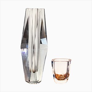 Glass Vases by Asta Strömberg for Strömbergshytt, 1960s, Set of 2-VCV-1192483