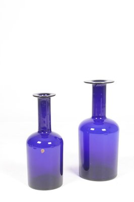 Glass Vases by Otto Brauer for Kastrup glasværk, 1950s, Set of 2-FK-562066