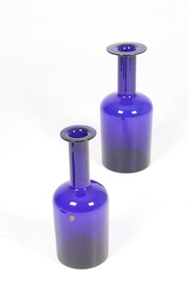 Glass Vases by Otto Brauer for Kastrup glasværk, 1950s, Set of 2-FK-562066