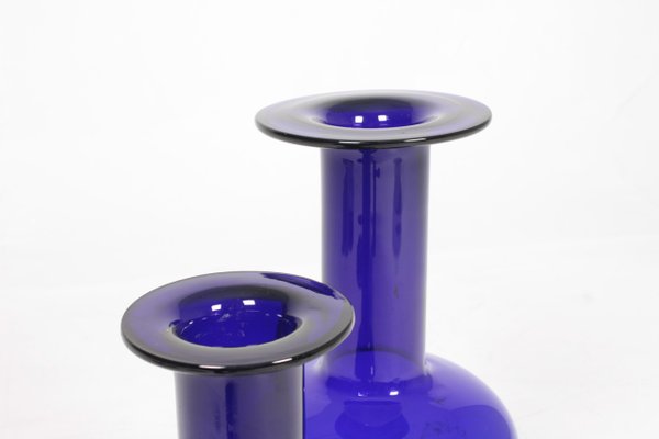 Glass Vases by Otto Brauer for Kastrup glasværk, 1950s, Set of 2-FK-562066