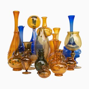 Glass Vases from Bimini, Lauscha, Set of 18-DEK-1444361