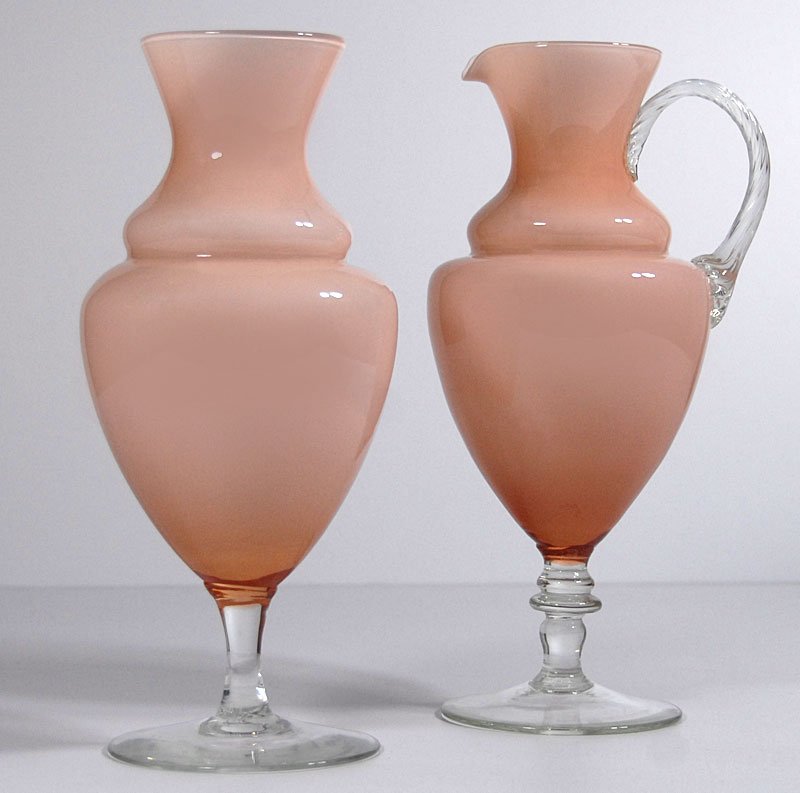 Glass Vases from Empoli, 1960s, Set of 2