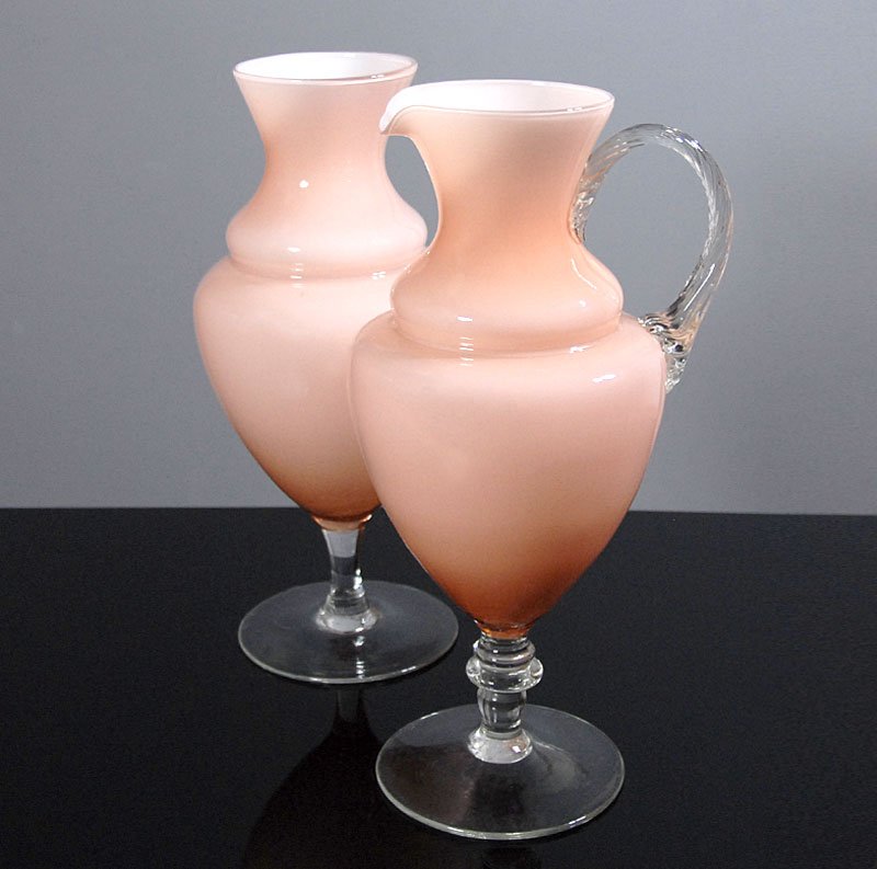 Glass Vases from Empoli, 1960s, Set of 2