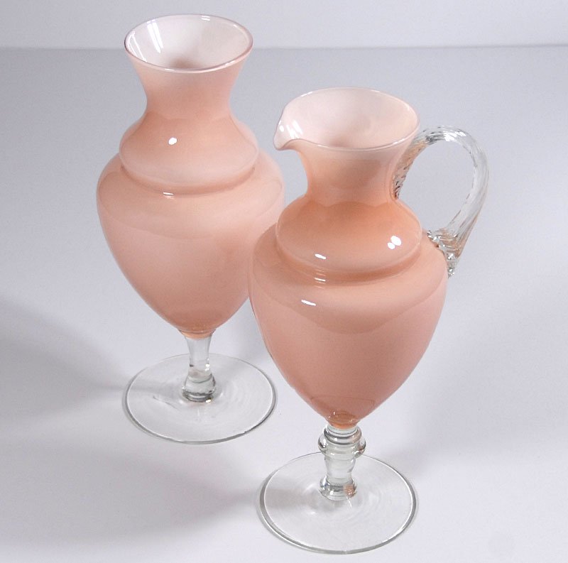 Glass Vases from Empoli, 1960s, Set of 2