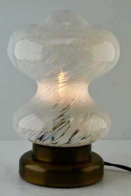 Glass White Clouds Table Lamp from Peill & Putzler, 1970s-MJY-1148865