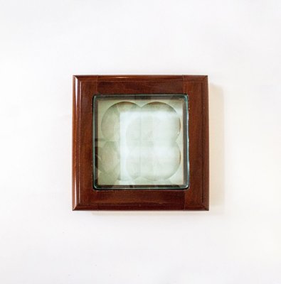 Glass with Wooden Frame from Fontana Arte, 1970s-VCV-750210