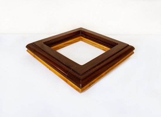 Glass with Wooden Frame from Fontana Arte, 1970s-VCV-750210