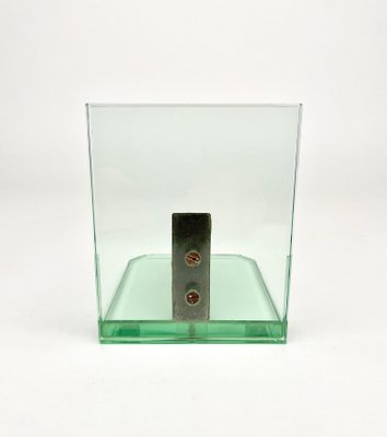 Glass & Wood Bookends, Italy, 1950s, Set of 2-LYQ-1171330