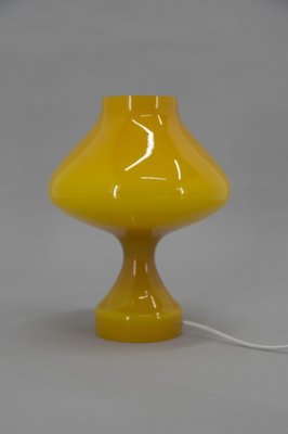 Glass Yellow Table Lamp by Valasske Mezirici, 1970s-TZ-1747898