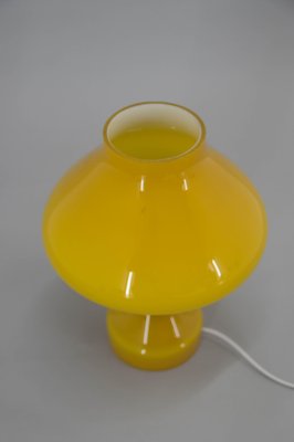 Glass Yellow Table Lamp by Valasske Mezirici, 1970s-TZ-1747898