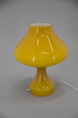 Glass Yellow Table Lamp by Valasske Mezirici, 1970s-TZ-1747898