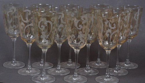 Glasses, 1930s, Set of 12