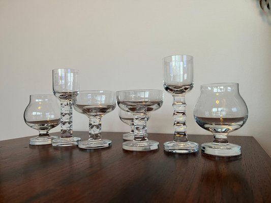 Glasses attributed to Moser for Hotel Prag, 1970s, Set of 7-TZ-1431415