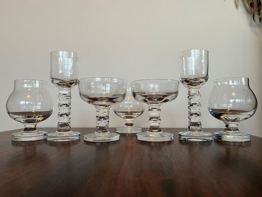 Glasses attributed to Moser for Hotel Prag, 1970s, Set of 7-TZ-1431415