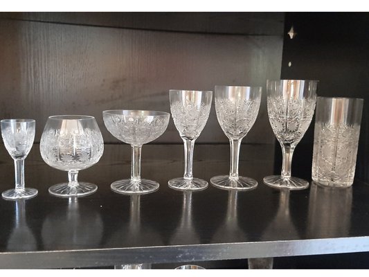 Glasses in Cut Crystals, Set of 64-TCS-1292205