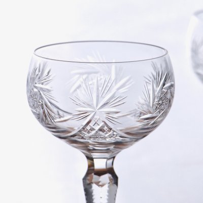 Glasses in Mouth-Blown Crystal from Val Saint Lambert, 1920s, Set of 5-SHG-2036251