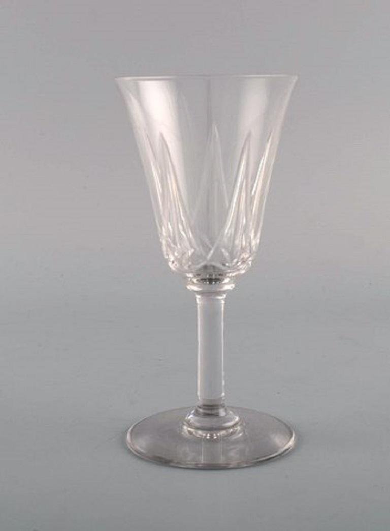 Glasses in Mouth Blown Crystal Glass from St. Louis, Belgium, 1930s, Set of 13