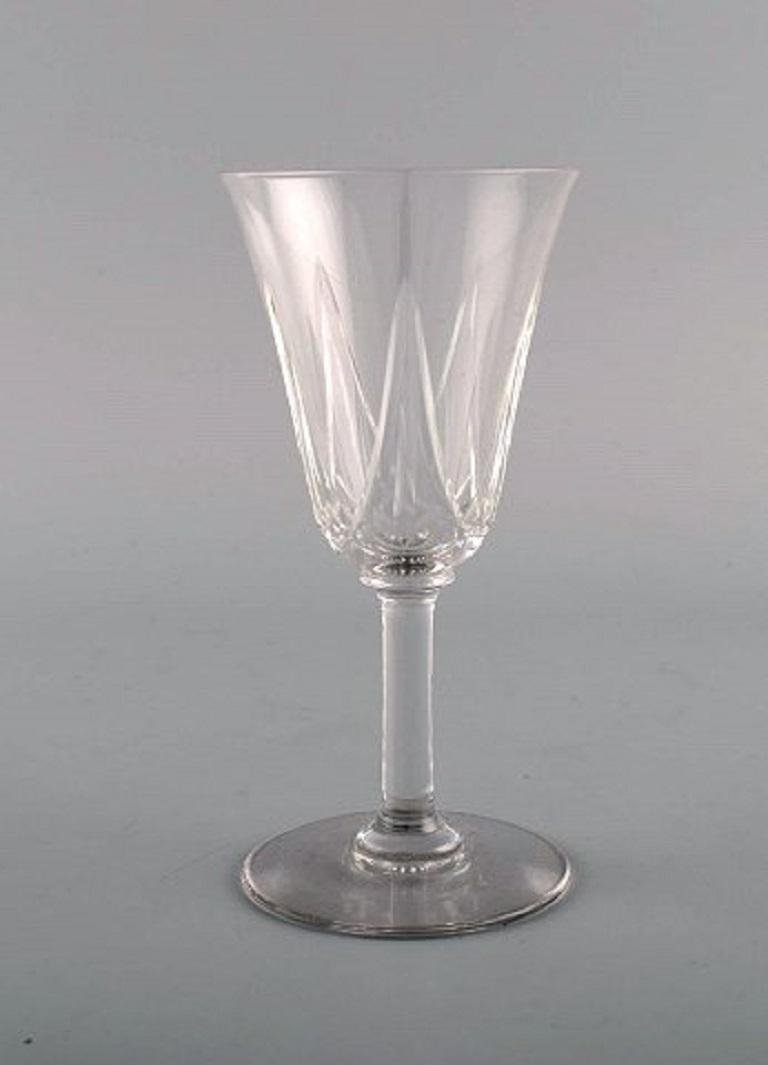 Glasses in Mouth Blown Crystal Glass from St. Louis, Belgium, 1930s, Set of 13