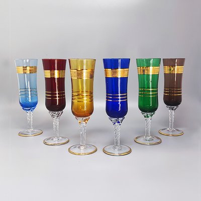 Glasses in Murano Glass, Italy, 1960s, Set of 6-QGR-1746226