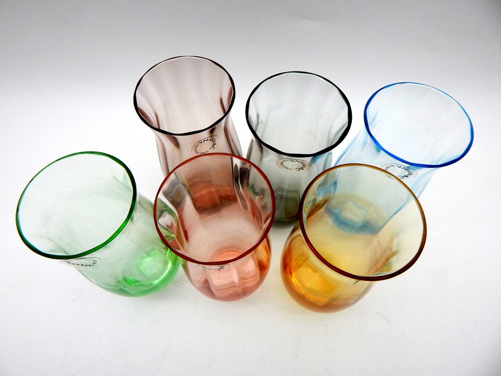 Glassware by V. Nason & C. Masters by Masters, 2000, Set of 6