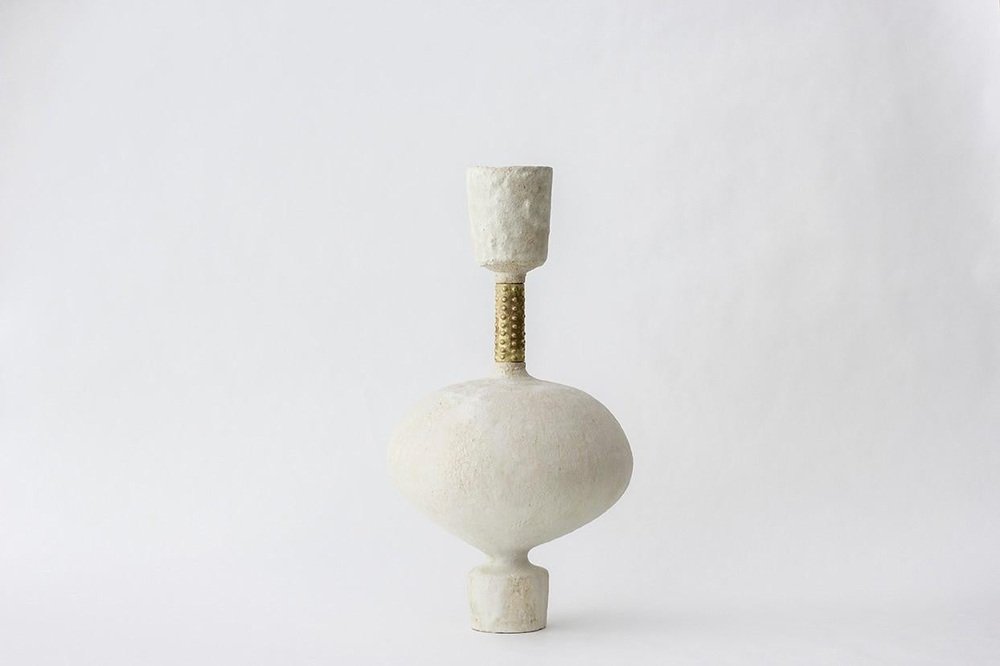 Glaze Isolated N.14 Stoneware Vase by Raquel Vidal and Pedro Paz