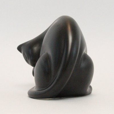 Glazed Ceramic Cat Figure, 1950s-NE-555561