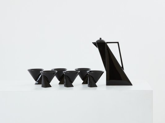 Glazed Ceramic Coffee Service by Pierre Casenove for Studio Salins, 1980s, Set of 7-YJA-1790745