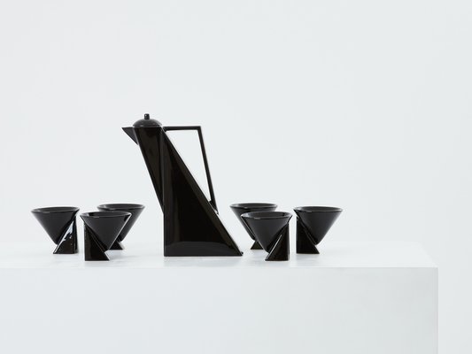 Glazed Ceramic Coffee Service by Pierre Casenove for Studio Salins, 1980s, Set of 7-YJA-1790745