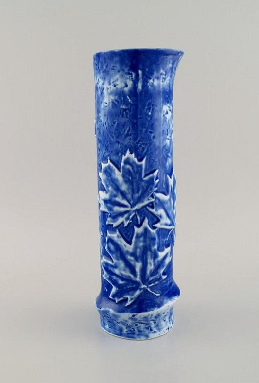 Glazed Ceramic Cylindrical Vase