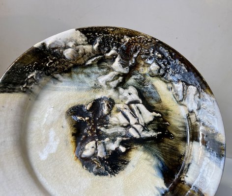 Glazed Ceramic Dish with Abstract Motif by Jeppe Hagedorn-Olsen, 1984-LCR-1767040