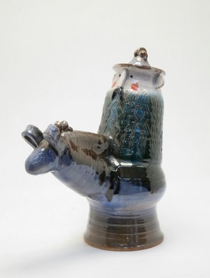 Glazed Ceramic Figure on Horse, 1970s-UWE-859306