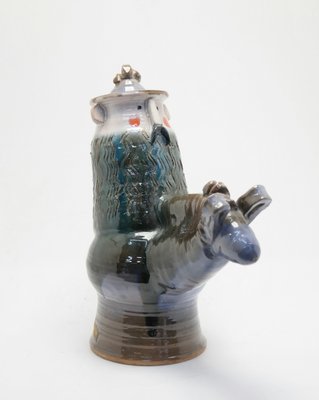 Glazed Ceramic Figure on Horse, 1970s-UWE-859306