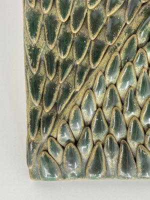 Glazed Ceramic Mural with Scaly Leaf Structure, Germany, 1960s-CZ-1814520