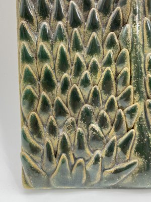 Glazed Ceramic Mural with Scaly Leaf Structure, Germany, 1960s-CZ-1814520