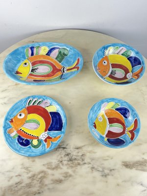 Glazed Ceramic Plates from La Musa, Italy, 1980s, Set of 4-YST-1811938