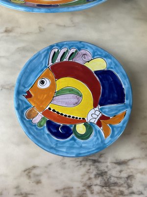 Glazed Ceramic Plates from La Musa, Italy, 1980s, Set of 4-YST-1811938