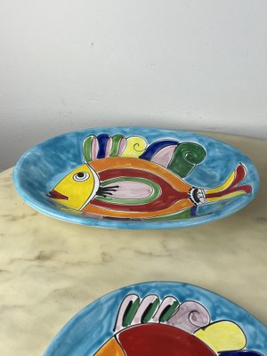 Glazed Ceramic Plates from La Musa, Italy, 1980s, Set of 4-YST-1811938