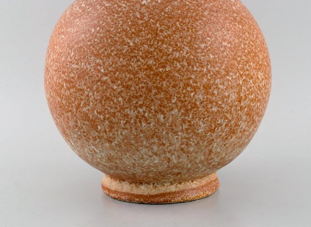 Glazed Ceramic Round Topas Vase from Bo Fajans, Sweden, 1960s