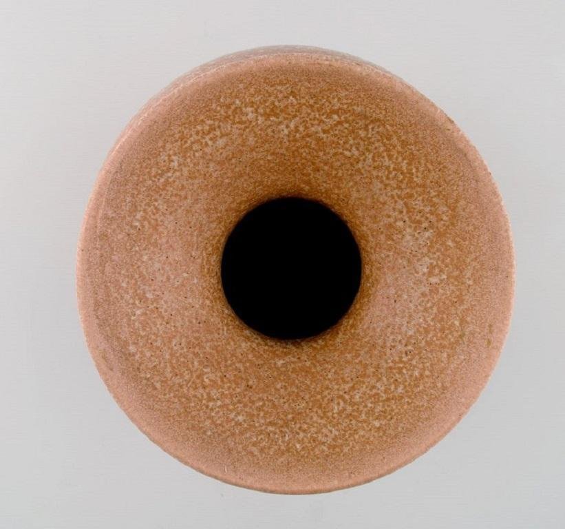 Glazed Ceramic Round Topas Vase from Bo Fajans, Sweden, 1960s