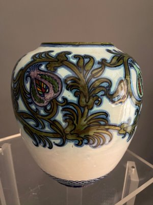 Glazed Ceramic Vase by Pietro Melandri & Paolo Zoli for La Faiance, 1900s-MAX-848051