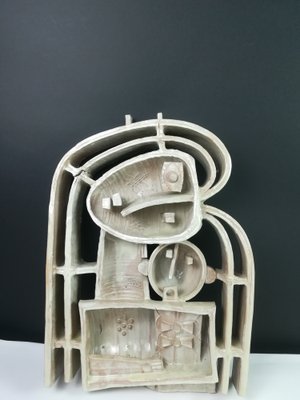 Glazed Ceramic Wall Sculpture by Jozsef Pattantyus, 1970s-KDB-1259752