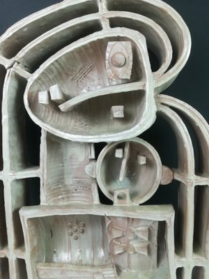 Glazed Ceramic Wall Sculpture by Jozsef Pattantyus, 1970s-KDB-1259752