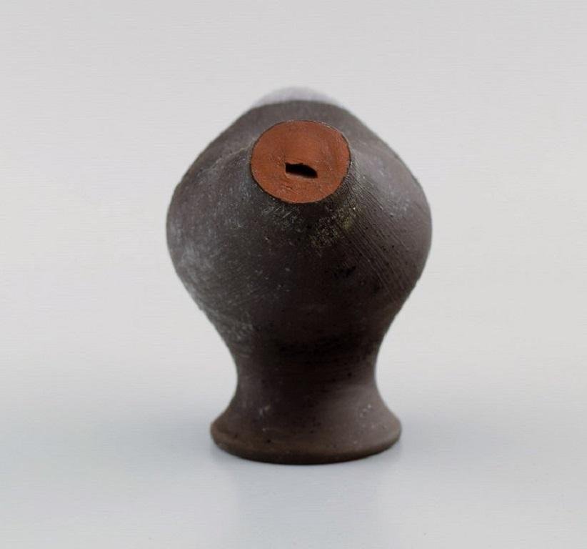 Glazed Stoneware Flute Shaped Like a Bird by Thomas Hellström for Nittsjö