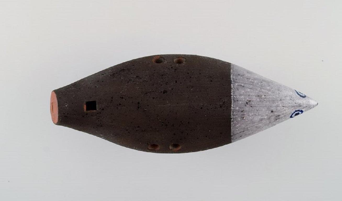 Glazed Stoneware Flute Shaped Like a Bird by Thomas Hellström for Nittsjö